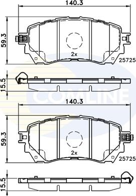 Comline CBP32237 - Kit pastiglie freno, Freno a disco autozon.pro