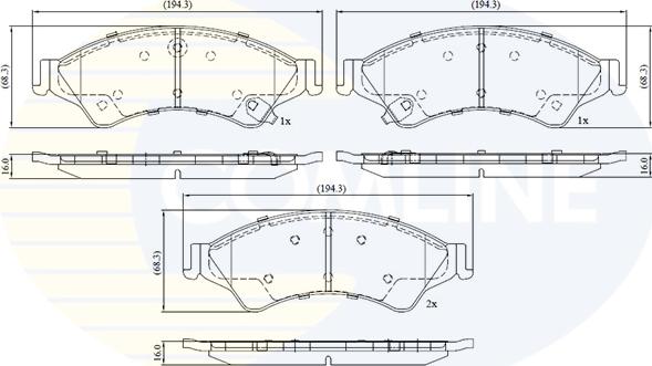 Comline CBP32275 - Kit pastiglie freno, Freno a disco autozon.pro