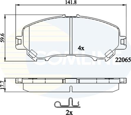 Comline CBP32278 - Kit pastiglie freno, Freno a disco autozon.pro