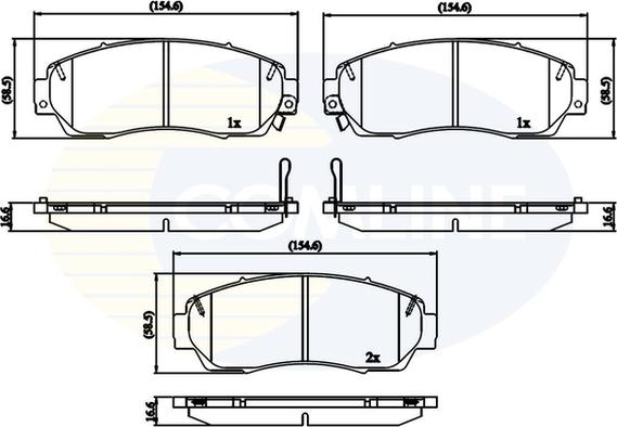 Comline CBP32273 - Kit pastiglie freno, Freno a disco autozon.pro