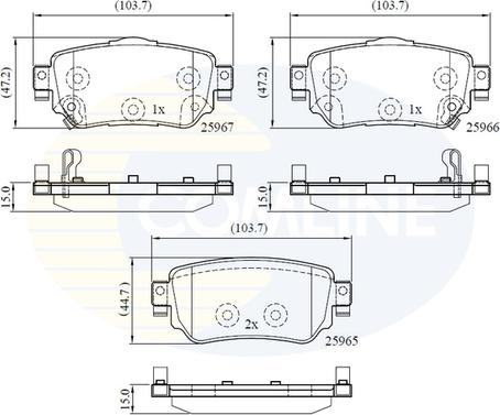 Comline CBP32277 - Kit pastiglie freno, Freno a disco autozon.pro