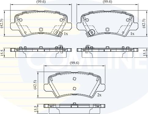 Comline CBP32757 - Kit pastiglie freno, Freno a disco autozon.pro