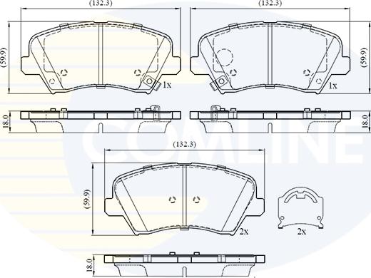 Comline CBP32773 - Kit pastiglie freno, Freno a disco autozon.pro