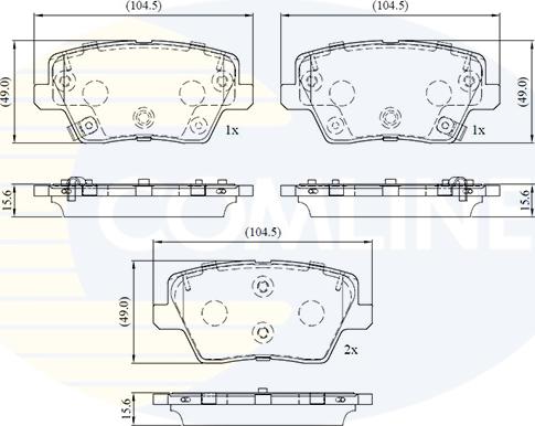 Comline CBP32772 - Kit pastiglie freno, Freno a disco autozon.pro