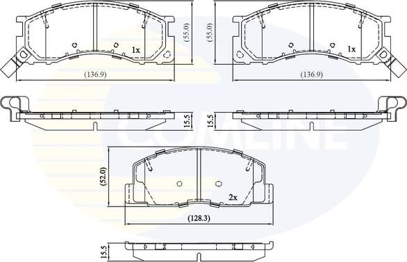 Comline CBP3746 - Kit pastiglie freno, Freno a disco autozon.pro