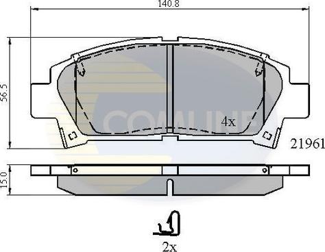 Comline CBP3713 - Kit pastiglie freno, Freno a disco autozon.pro