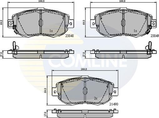 Comline CBP3789 - Kit pastiglie freno, Freno a disco autozon.pro