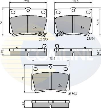 Comline CBP3775 - Kit pastiglie freno, Freno a disco autozon.pro