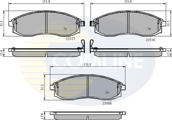 Blue Print ADN14261 - Kit pastiglie freno, Freno a disco autozon.pro