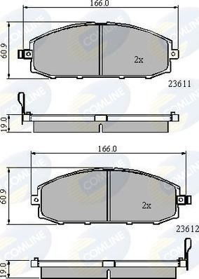 Comline CBP3777 - Kit pastiglie freno, Freno a disco autozon.pro