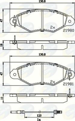 Comline CBP2485 - Kit pastiglie freno, Freno a disco autozon.pro