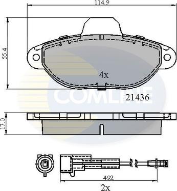 Comline CBP2509 - Kit pastiglie freno, Freno a disco autozon.pro