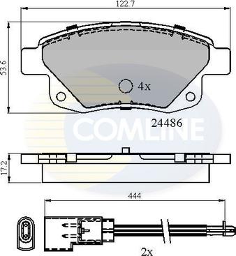 Comline CBP21554 - Kit pastiglie freno, Freno a disco autozon.pro