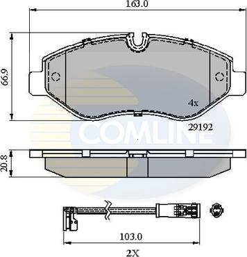 Comline CBP21555 - Kit pastiglie freno, Freno a disco autozon.pro