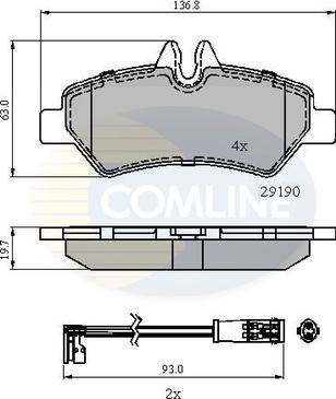 Comline CBP21556 - Kit pastiglie freno, Freno a disco autozon.pro