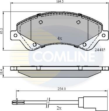 Comline CBP21511 - Kit pastiglie freno, Freno a disco autozon.pro