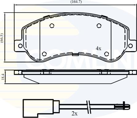 Comline CBP21512 - Kit pastiglie freno, Freno a disco autozon.pro