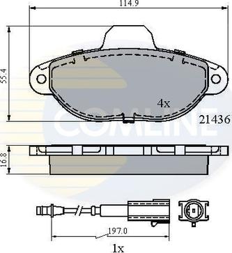 Comline CBP21602 - Kit pastiglie freno, Freno a disco autozon.pro