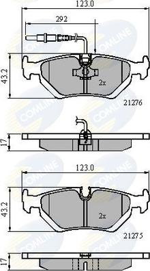 Comline CBP21002 - Kit pastiglie freno, Freno a disco autozon.pro