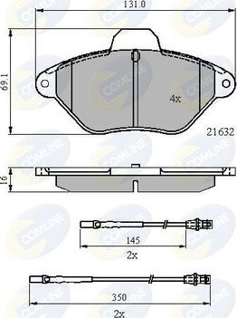 Comline CBP21079 - Kit pastiglie freno, Freno a disco autozon.pro