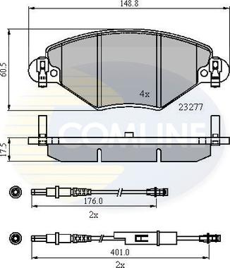 Comline CBP21120 - Kit pastiglie freno, Freno a disco autozon.pro