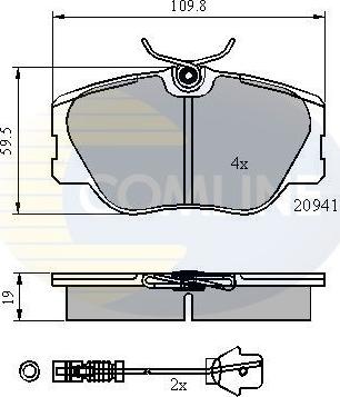 Comline CBP2360 - Kit pastiglie freno, Freno a disco autozon.pro