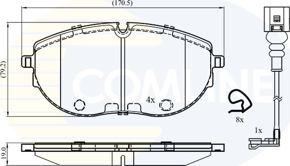 Comline CBP23303 - Kit pastiglie freno, Freno a disco autozon.pro