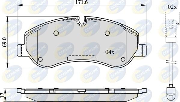 Comline CBP22142 - Kit pastiglie freno, Freno a disco autozon.pro