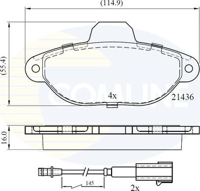 Comline CBP22383 - Kit pastiglie freno, Freno a disco autozon.pro