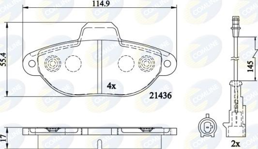 Comline CBP22200 - Kit pastiglie freno, Freno a disco autozon.pro