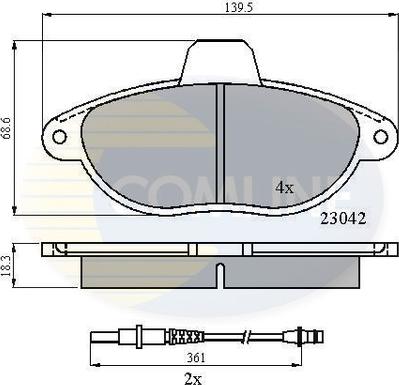 Comline CBP2714 - Kit pastiglie freno, Freno a disco autozon.pro