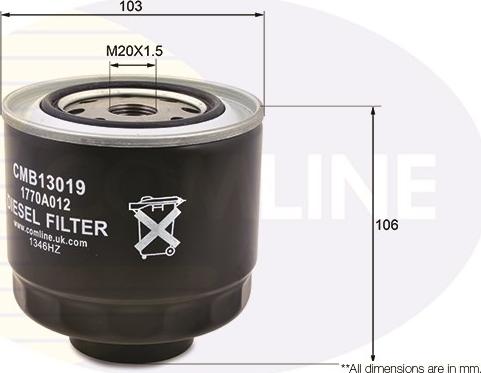 Comline CMB13019 - Filtro carburante autozon.pro