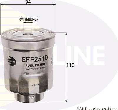 Comline EFF251D - Filtro carburante autozon.pro