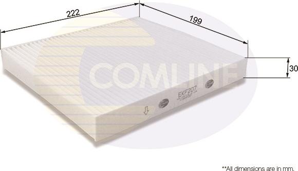 Comline EKF207 - Filtro, Aria abitacolo autozon.pro