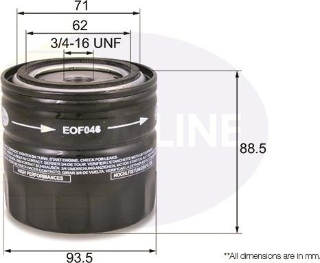 Comline EOF046 - Filtro olio autozon.pro