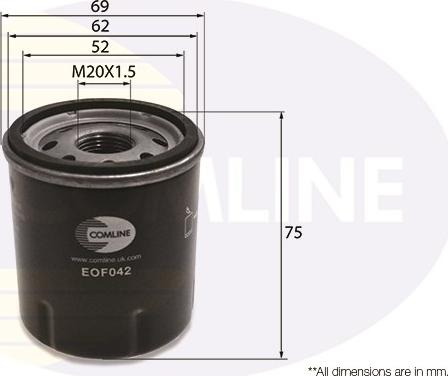 Comline EOF042 - Filtro olio autozon.pro