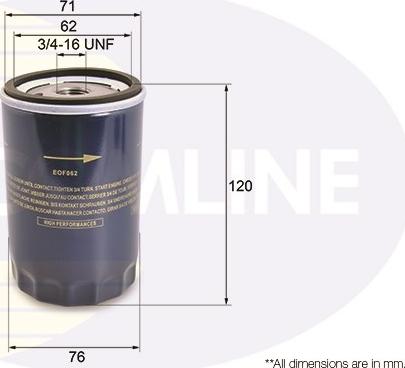 Comline EOF062 - Filtro olio autozon.pro