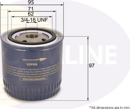 Comline EOF009 - Filtro olio autozon.pro