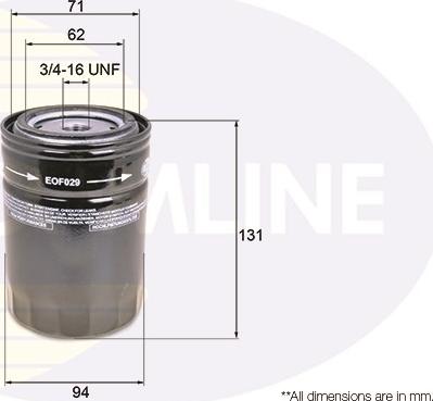 Comline EOF029 - Filtro olio autozon.pro