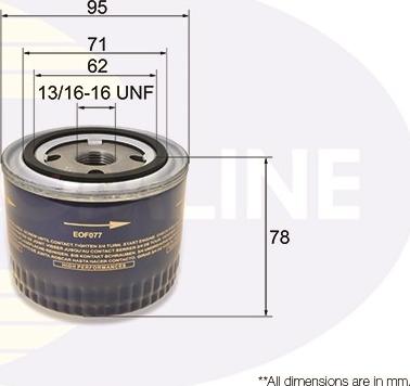 Comline EOF077 - Filtro olio autozon.pro