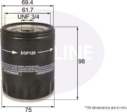 Comline EOF125 - Filtro olio autozon.pro