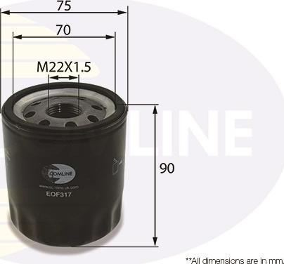 Comline EOF317 - Filtro olio autozon.pro