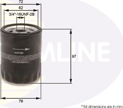 Comline EOF260 - Filtro olio autozon.pro