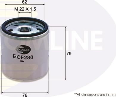 Comline EOF280 - Filtro olio autozon.pro