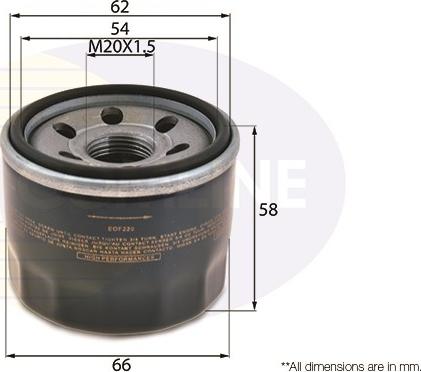 Comline EOF220 - Filtro olio autozon.pro