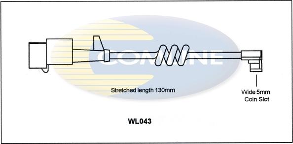 Comline WL043 - Contatto segnalazione, Usura past. freno / mat. d'attrito autozon.pro