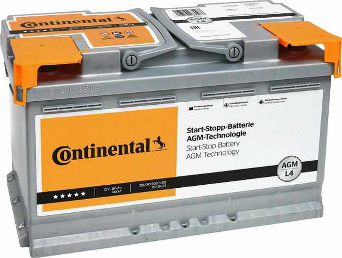 Continental 2800012007280 - Batteria avviamento autozon.pro