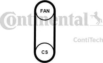 Continental 4PK711ELASTT1 - Kit Cinghie Poly-V autozon.pro