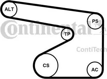 Continental 5PK1355K1 - Kit Cinghie Poly-V autozon.pro