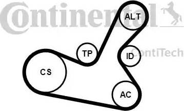 Continental 5PK1300K1 - Kit Cinghie Poly-V autozon.pro